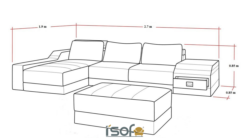 kích thước sofa