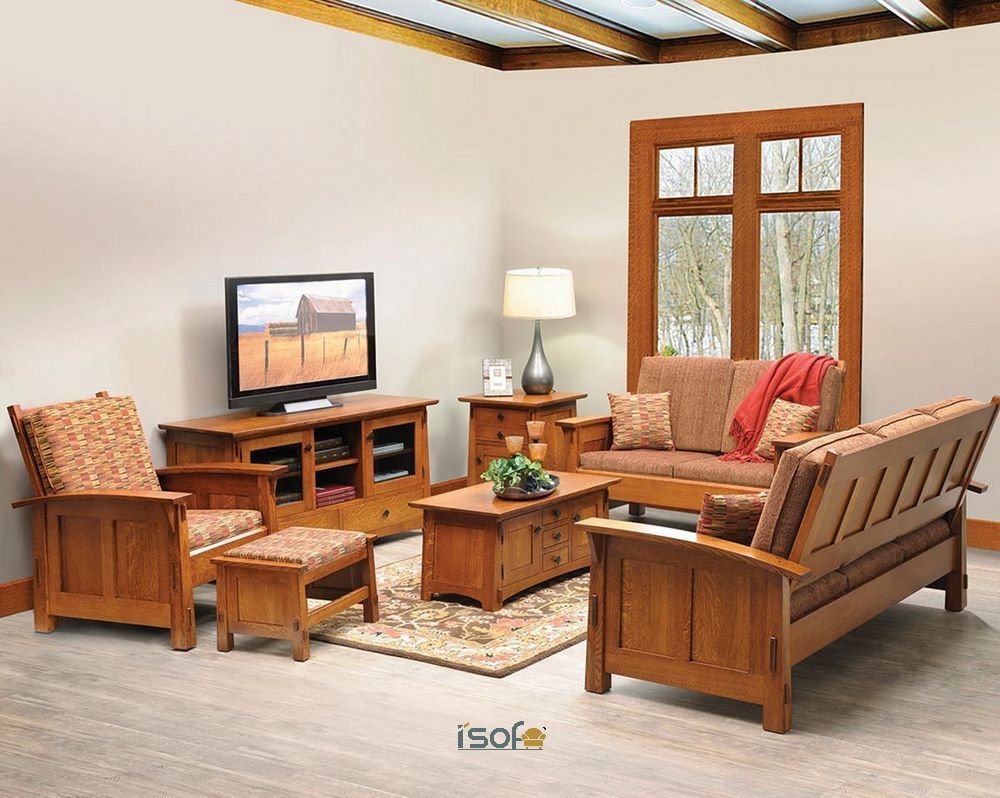 Bàn ghế gỗ sofa phòng khách có độ bền cao