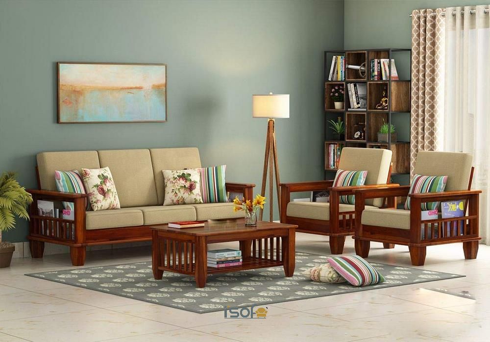 Lựa chọn đúng kích thước ghế sofa gỗ cho phòng khách lớn