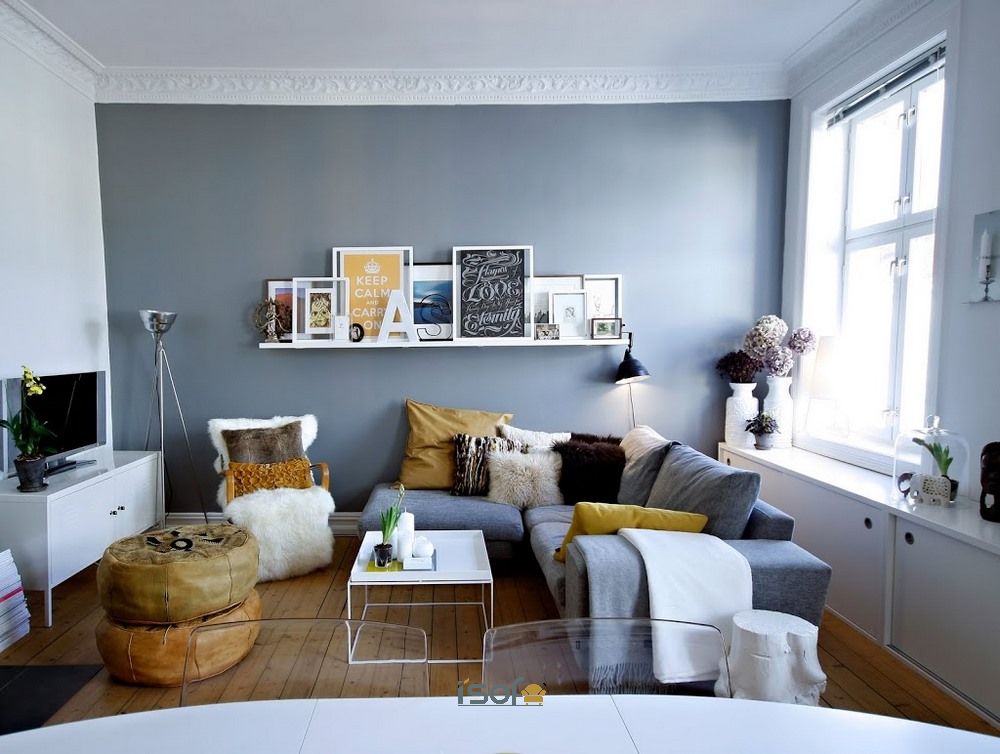 Mẫu sofa cho phòng khách nhỏ hẹp dạng góc đa năng giúp phòng tiện nghi