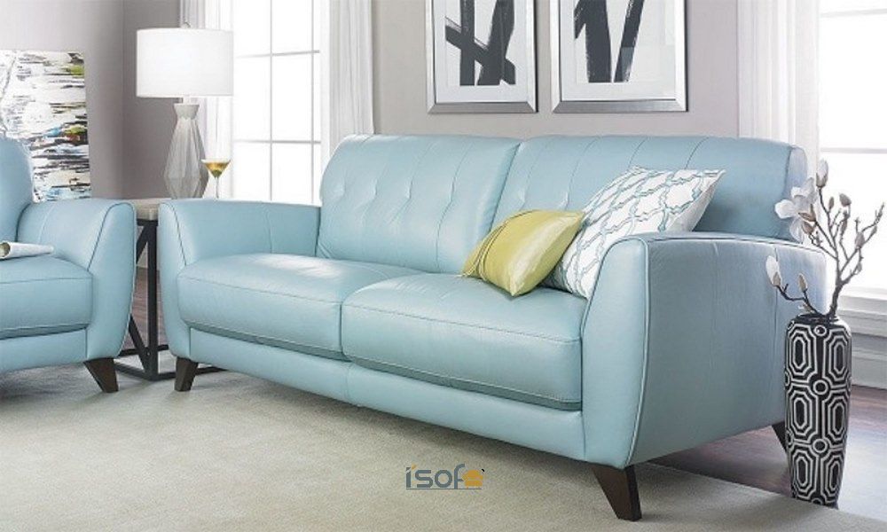 Sofa màu xanh pastel nhẹ nhàng nhưng không kém phần trẻ trung, năng động và tạo nên sự mới mẻ cho căn phòng, mọi ưu phiền sẽ tan biến khi ngồi lên chiếc ghế này.