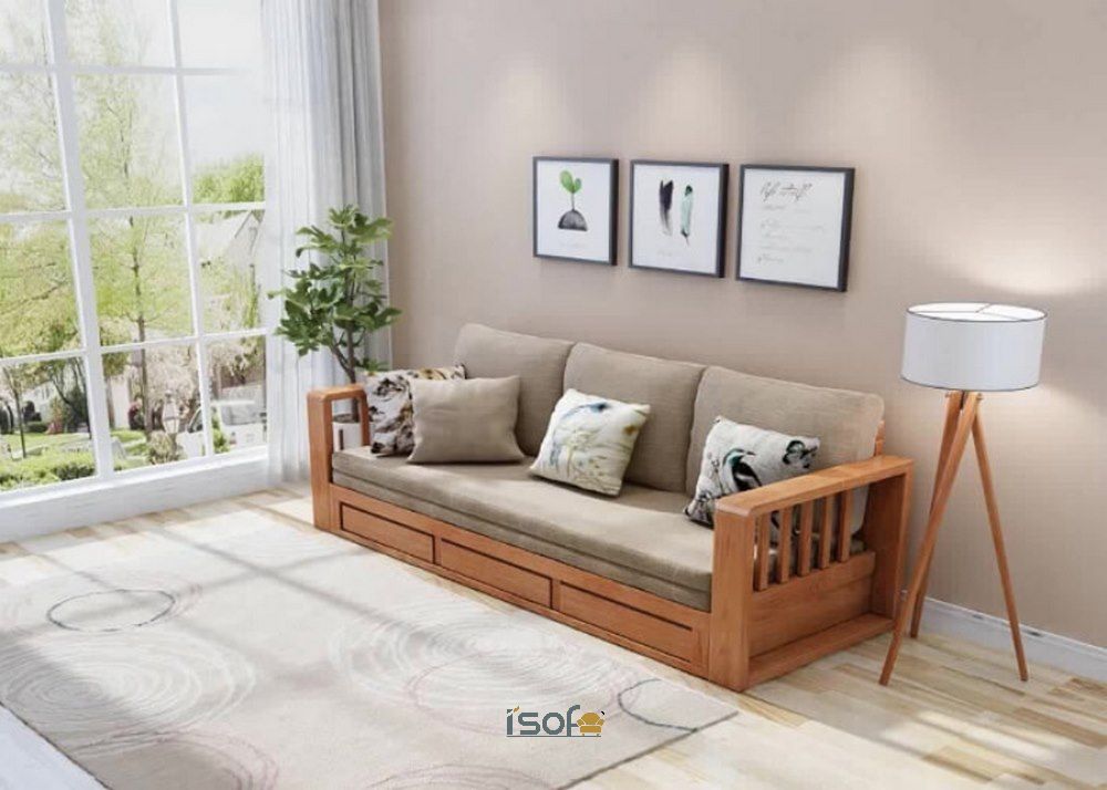 Ghế giường làm bằng chất liệu gỗ sang - xịn - chất lượng
