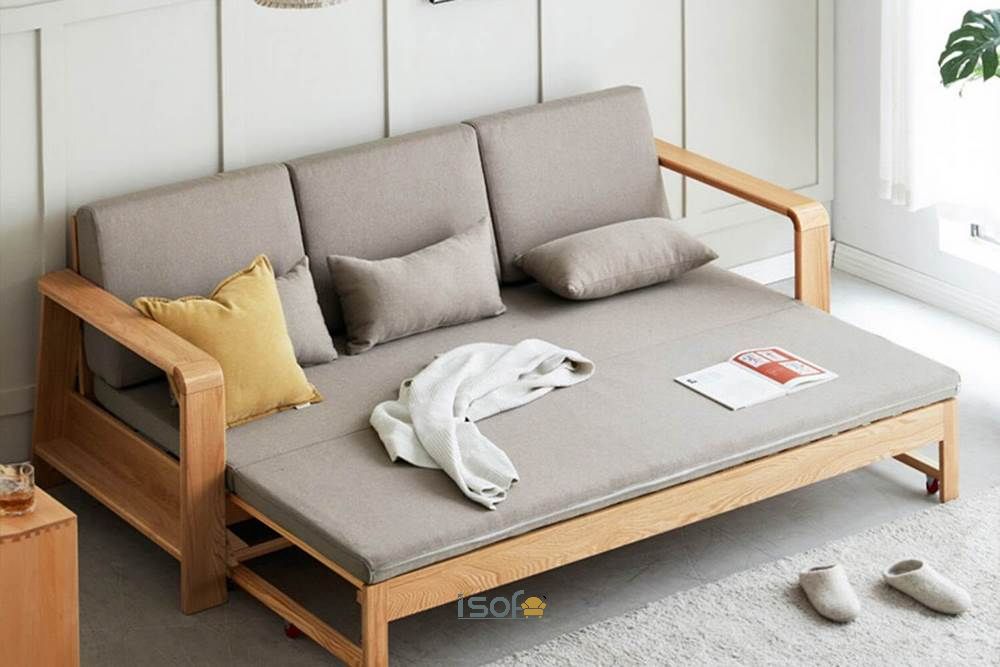 Ghế giường gỗ với đệm mút êm ái giúp bạn có những giờ nghỉ ngơi thoải mái sau một ngày dài