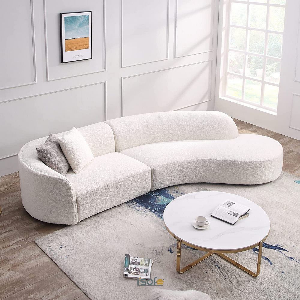 Ghế sofa mini dạng cong giúp không gian phòng thêm độc đáo