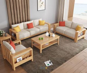 Mẫu sofa gỗ đẹp phù hợp với các không gian sống hiện đại.